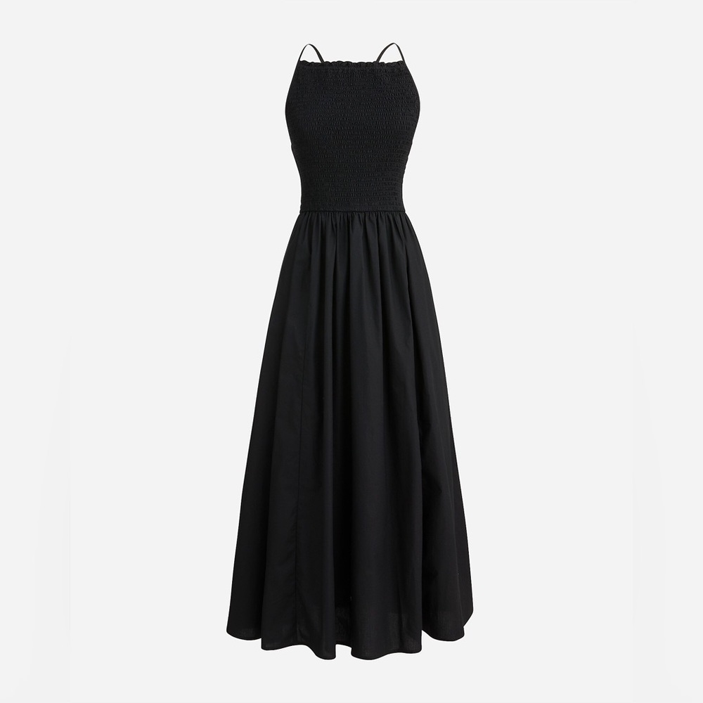 Elegant Black Spaghetti Criss Cross Strap Dress J. Crew Never Worn